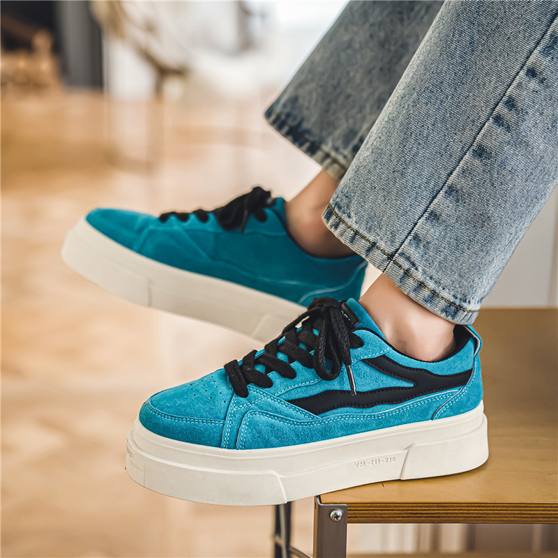 Nove modne plave muške ljetne tenisice Prozračne cipele s platformom za povećanje visine Muške ravne ležerne tenisice Muške košare Hommes