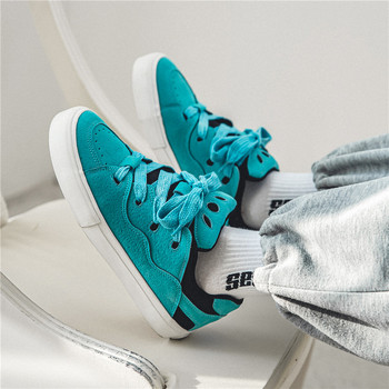 2023 Пролет Есен Нови сини мъжки обувки за скейтборд Удобни ежедневни обувки за двойка Елегантни дамски плоски маратонки zapatos hombre