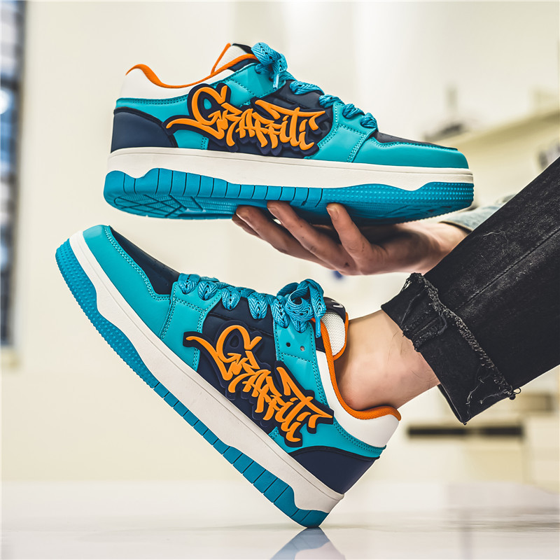 Modes zili dizaineru skeitborda apavi Vīriešu ielas apģērbi Hip hop kedas vīriešiem luksusa platformas skeitborda čības vīriešiem basket homme