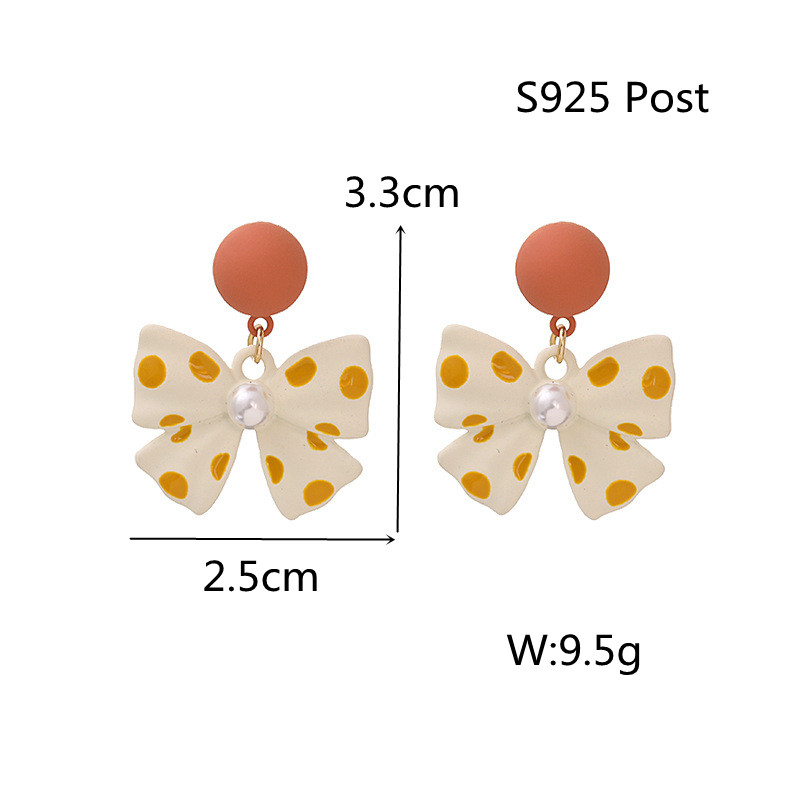 Korea stiilis polka täppidega rippuvad rippuvad kõrvarõngad naistele kivist imitatsiooniga pärlitega kõrvarõngad pulmapeo ehted aksessuaarid