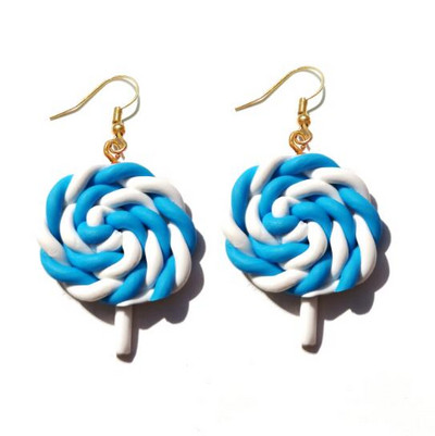 Kõrvarõngas naistele Resin Lollipop Drop Kõrvarõngad Laste Ehted Eritellimusel valmistatud käsitsi valmistatud armsad tüdrukud puuvillased kommid kingitus