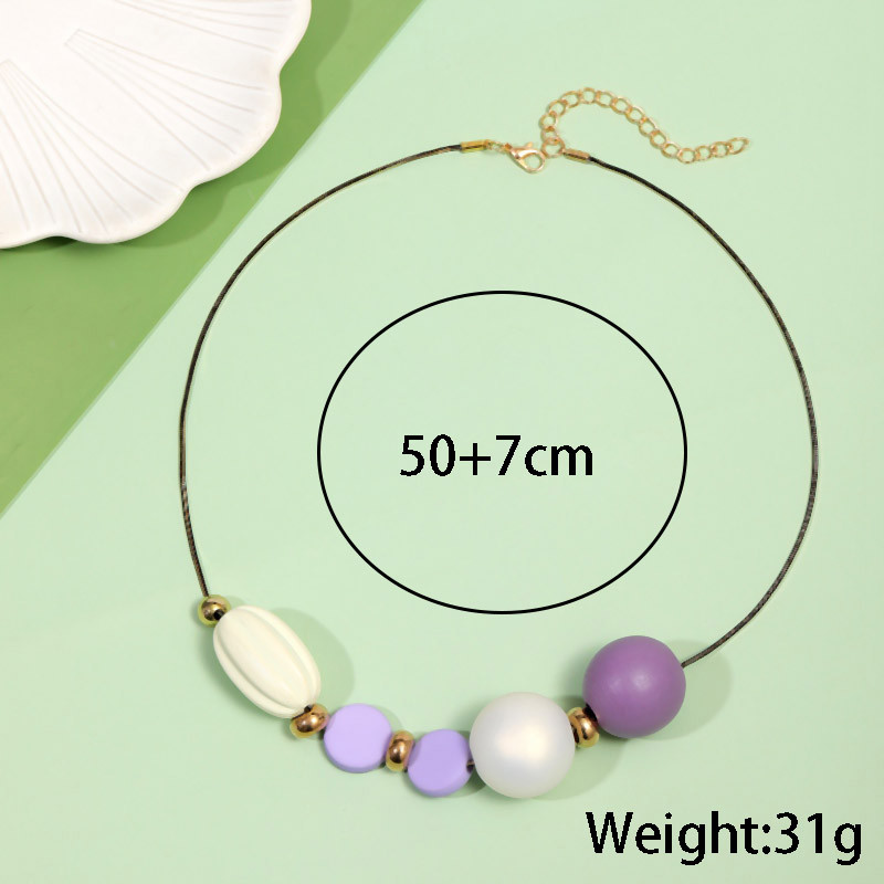 Ar rokām darināti sveķu koka kuloni kaklarotas sievietēm Vintage Bead Statement bib kaklarota modes apkakles rotaslietas