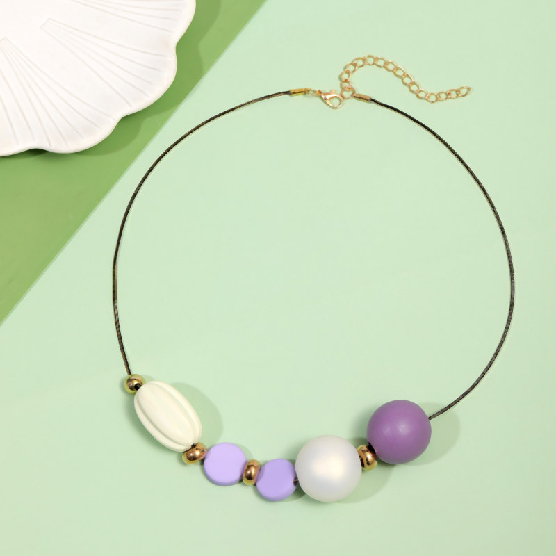 Ar rokām darināti sveķu koka kuloni kaklarotas sievietēm Vintage Bead Statement bib kaklarota modes apkakles rotaslietas