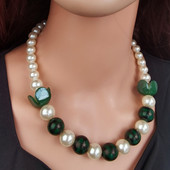 Klasiska korejiešu eleganta sieviešu pērļu kaklarota koka leoparda pleds krelles kaklarota vairumtirdzniecība kakla rotaslietas aksesuāri dāvanas