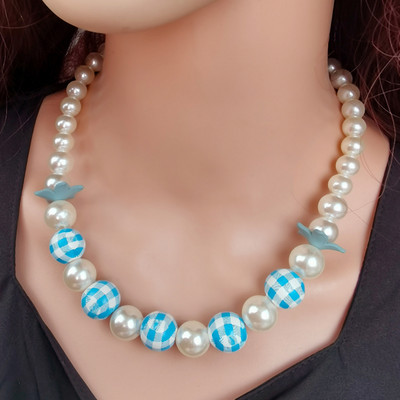 Klasiska korejiešu eleganta sieviešu pērļu kaklarota koka leoparda pleds krelles kaklarota vairumtirdzniecība kakla rotaslietas aksesuāri dāvanas