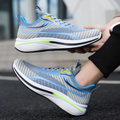 Meeste hingavad jooksujalatsid Võrgust nööriga ümmarguse varbaga kerged jalatsid Uued mugavad paksu tallaga libisemiskindlad tossud