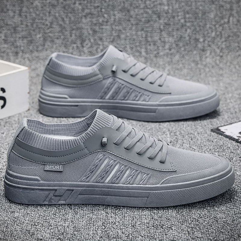 Meeste hingavad tossud, suvised vabaaja tossud, kerged ümara peaga ühevärvilised libisemiskindlad tossud Zapatillas Para Hombres