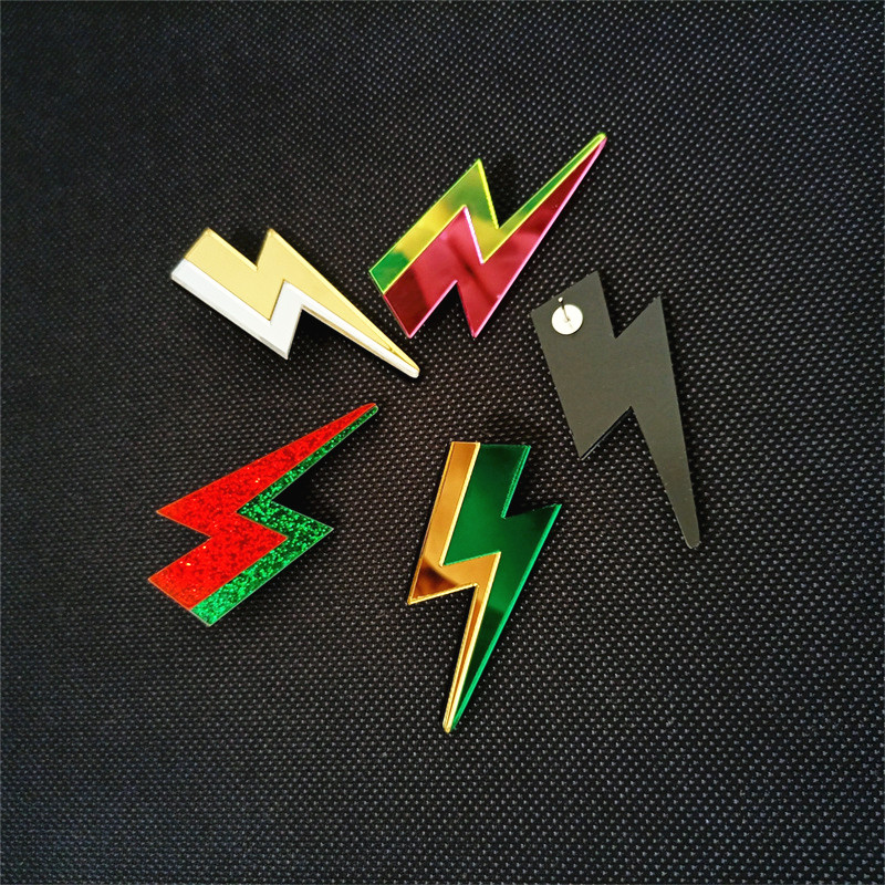 KUGUYS Glitter Lightning akrüülist kõrvarõngad naistele Mitmevärvilised ehted peegel Trendikas mood suveklassika aksessuaarid