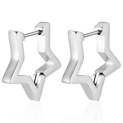 2 DB új arany színű négyzet alakú karikás fülbevaló női férfi rozsdamentes acél Huggie minimalista punk unisex rock fülbevaló piercing ékszer