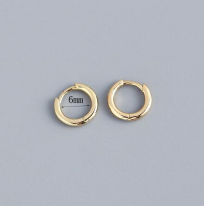 2 DB új arany színű négyzet alakú karikás fülbevaló női férfi rozsdamentes acél Huggie minimalista punk unisex rock fülbevaló piercing ékszer