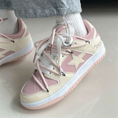 Moteriški vulkanizuoti sportbačiai rudeniui, nauja mišrių spalvų platforma Neslystanti madinga suvarstoma snieglenčių laisvalaikio siuvimas, kvėpuojantis sportinis batas