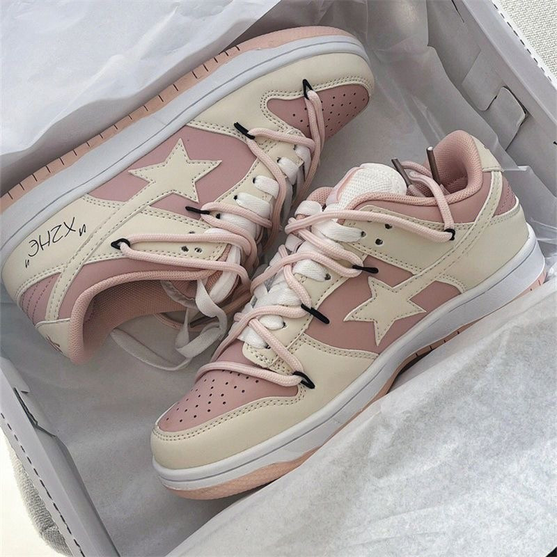 Moteriški vulkanizuoti sportbačiai rudeniui, nauja mišrių spalvų platforma Neslystanti madinga suvarstoma snieglenčių laisvalaikio siuvimas, kvėpuojantis sportinis batas