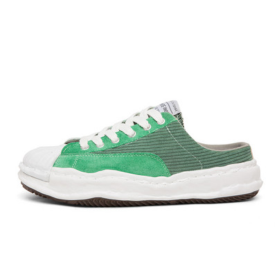 sneakers Ανδρικά νέα casual βαμβακερά ύφασμα Mules Ανδρικά αναπνεύσιμα άνετα υφάσματα Half Loafers Slip-on Half Leisure Καμβά σανδάλια