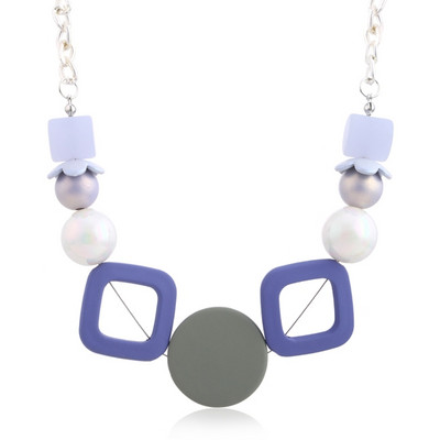 Akrüülist geomeetrilised kommivärvi kaelakeed ja ripatsid naistele Vintage helmestega kaelakee uue disainiga moeehted