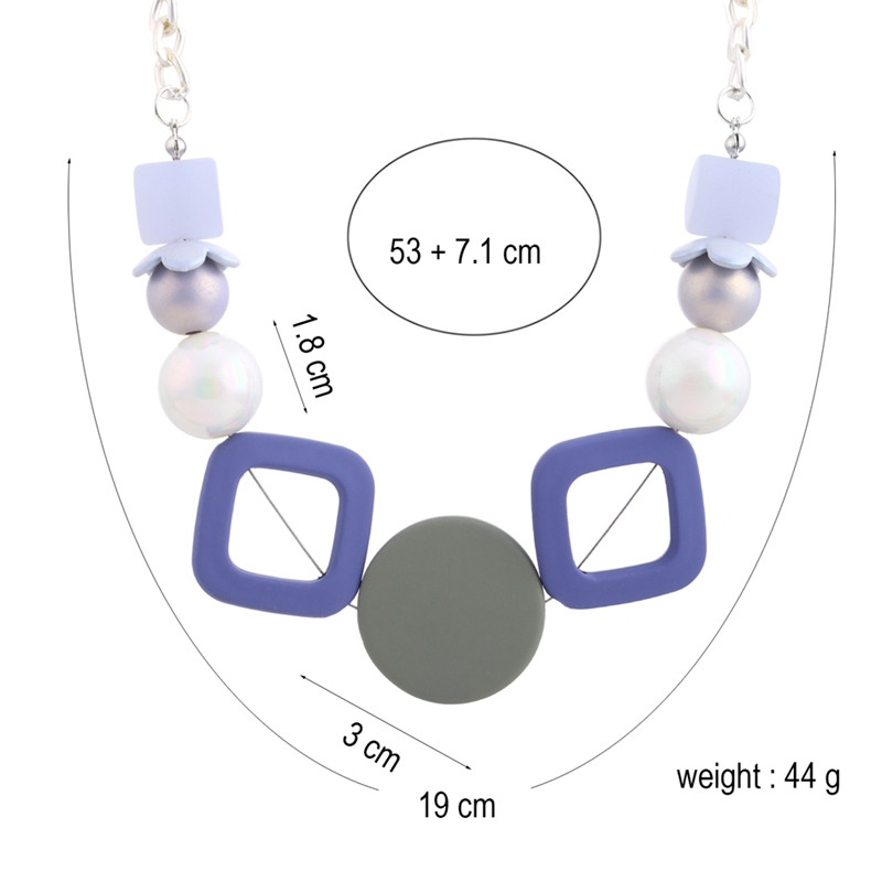 Akrüülist geomeetrilised kommivärvi kaelakeed ja ripatsid naistele Vintage helmestega kaelakee uue disainiga moeehted
