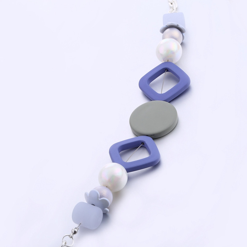 Akrüülist geomeetrilised kommivärvi kaelakeed ja ripatsid naistele Vintage helmestega kaelakee uue disainiga moeehted