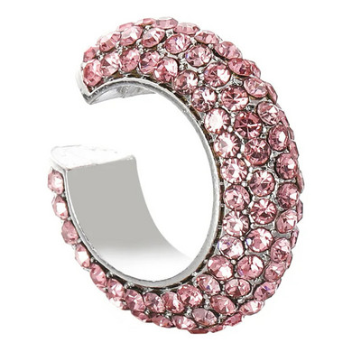 C formas krāsaini rhinestones ausu klipši sievietēm Bohēmijas stila ausu manžetes Luksusa klips uz auskara Sieviešu rotaslietas Personības aksesuāri