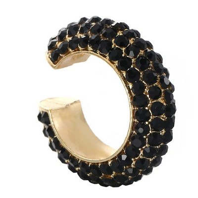 C formas krāsaini rhinestones ausu klipši sievietēm Bohēmijas stila ausu manžetes Luksusa klips uz auskara Sieviešu rotaslietas Personības aksesuāri