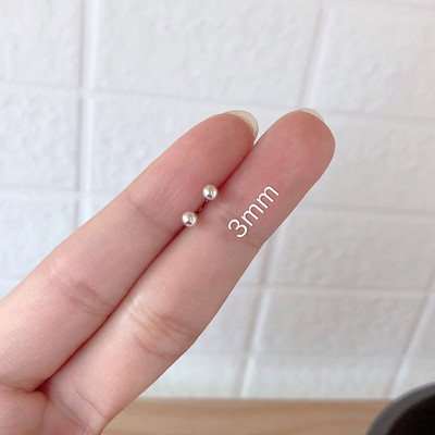 Pisikesed minimalistlikud hõbedaga kaetud Korea väikesed südametähed kõrvarõngad naistele, üliõpilastele, teismelistele, lihtsad kõrvaauguga ehted