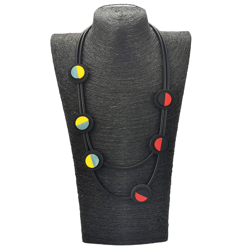 UKEBAY Nove narančaste ogrlice s ogrlicama za žene, lančići džempera, drvene ogrlice, nakit, gotički dodaci, gumeni nakit, ovratnik