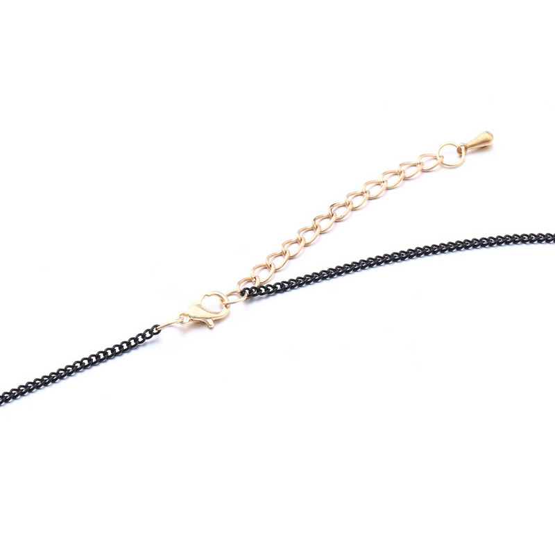 Vintage ģeometriskas koka krelles kuloni kaklarotas sievietēm vienkāršas melnas ķēdes kaklarotas modes rotaslietas dāvanām ballītei