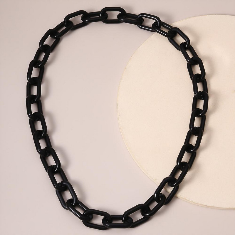 IngeSight.Z 6 värvi akrüüläädikhape kaelakee kaelakee kaelus vaik oranž värv turske paks pikad kaelakeed ehted