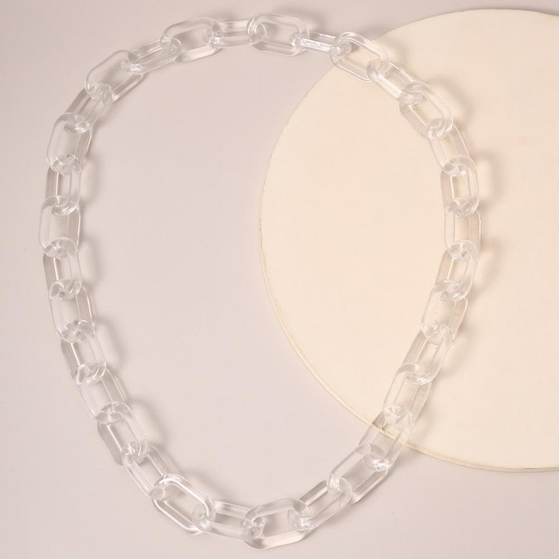 IngeSight.Z 6 värvi akrüüläädikhape kaelakee kaelakee kaelus vaik oranž värv turske paks pikad kaelakeed ehted