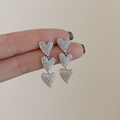 Tume punk vintage metallist kett, rist armastusega kõrvarõngad naistele isikupärastatud hip-hop ühes tükis kõrvaklambrid, luuklambrid peo ehted