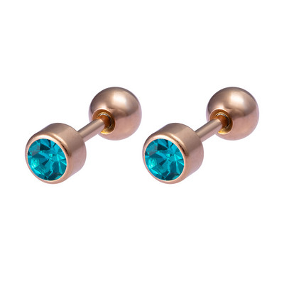 1 ζεύγος ιατρικό κρύσταλλο από ανοξείδωτο ατσάλι με στρογγυλή σφαίρα σκουλαρίκια με καρφιά από κόκκαλο αυτιού Σκουλαρίκι καρφί χόνδρου σκουλαρίκι Ear piercing body κόσμημα