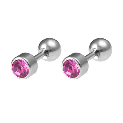 1 ζεύγος ιατρικό κρύσταλλο από ανοξείδωτο ατσάλι με στρογγυλή σφαίρα σκουλαρίκια με καρφιά από κόκκαλο αυτιού Σκουλαρίκι καρφί χόνδρου σκουλαρίκι Ear piercing body κόσμημα