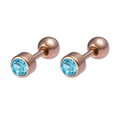 1 ζεύγος ιατρικό κρύσταλλο από ανοξείδωτο ατσάλι με στρογγυλή σφαίρα σκουλαρίκια με καρφιά από κόκκαλο αυτιού Σκουλαρίκι καρφί χόνδρου σκουλαρίκι Ear piercing body κόσμημα