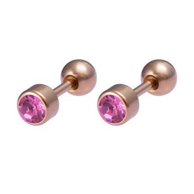 1 ζεύγος ιατρικό κρύσταλλο από ανοξείδωτο ατσάλι με στρογγυλή σφαίρα σκουλαρίκια με καρφιά από κόκκαλο αυτιού Σκουλαρίκι καρφί χόνδρου σκουλαρίκι Ear piercing body κόσμημα
