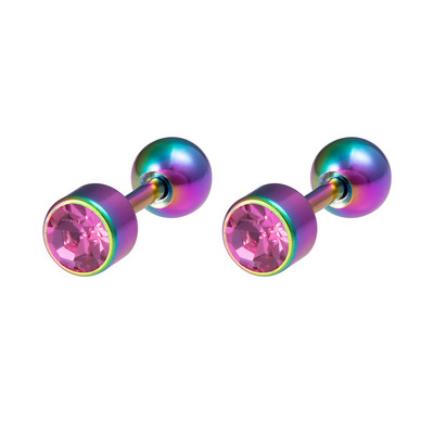 1 ζεύγος ιατρικό κρύσταλλο από ανοξείδωτο ατσάλι με στρογγυλή σφαίρα σκουλαρίκια με καρφιά από κόκκαλο αυτιού Σκουλαρίκι καρφί χόνδρου σκουλαρίκι Ear piercing body κόσμημα