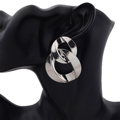 New Personality Metal Drop σκουλαρίκια για γυναίκες Ακανόνιστο υπερβολικό χρυσό χρώμα Γεωμετρικά κούφια σκουλαρίκια πεταλούδα pendientes