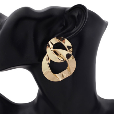 New Personality Metal Drop σκουλαρίκια για γυναίκες Ακανόνιστο υπερβολικό χρυσό χρώμα Γεωμετρικά κούφια σκουλαρίκια πεταλούδα pendientes