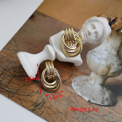 New Personality Metal Drop σκουλαρίκια για γυναίκες Ακανόνιστο υπερβολικό χρυσό χρώμα Γεωμετρικά κούφια σκουλαρίκια πεταλούδα pendientes