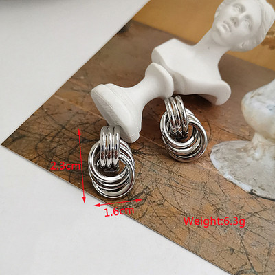 New Personality Metal Drop σκουλαρίκια για γυναίκες Ακανόνιστο υπερβολικό χρυσό χρώμα Γεωμετρικά κούφια σκουλαρίκια πεταλούδα pendientes