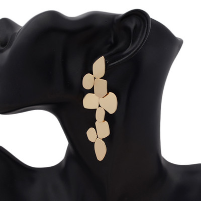 New Personality Metal Drop σκουλαρίκια για γυναίκες Ακανόνιστο υπερβολικό χρυσό χρώμα Γεωμετρικά κούφια σκουλαρίκια πεταλούδα pendientes