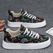 Ανδρικά παπούτσια 2024 Καλοκαιρινά παπούτσια σχεδιαστών μόδας Casual Παπούτσια Άγρια Υπαίθρια Παπούτσια για περπάτημα Αναπνεύσιμα πάνινα Flats Πλατφόρμα Αθλητικά παπούτσια με κορδόνια