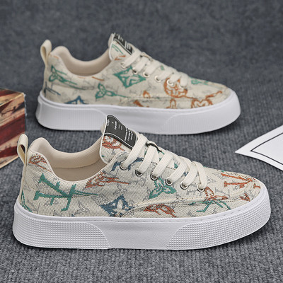 Ανδρικά παπούτσια 2024 Καλοκαιρινά παπούτσια σχεδιαστών μόδας Casual Παπούτσια Άγρια Υπαίθρια Παπούτσια για περπάτημα Αναπνεύσιμα πάνινα Flats Πλατφόρμα Αθλητικά παπούτσια με κορδόνια