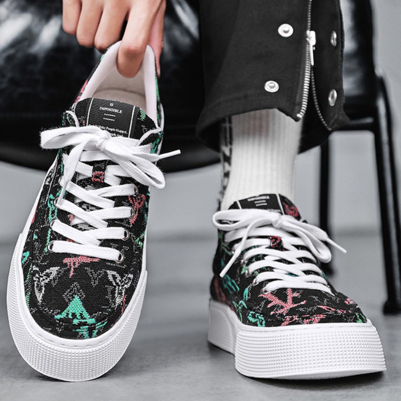 Ανδρικά παπούτσια 2024 Καλοκαιρινά παπούτσια σχεδιαστών μόδας Casual Παπούτσια Άγρια Υπαίθρια Παπούτσια για περπάτημα Αναπνεύσιμα πάνινα Flats Πλατφόρμα Αθλητικά παπούτσια με κορδόνια