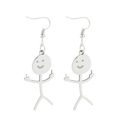 Smieklīgi Rokas auskari Sievietēm Hip Hop Fxck Jūs vidējā pirksta rokas žestu tēla auskari kāzu ballītes rotaslietas