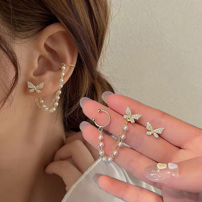 Moodsad tsirkoonist liblikast kõrvaklambrid sädelevad kivist kõrvaklambrid kõrvarõngad ilma augustamiseta naistele pulmaehted kingitused