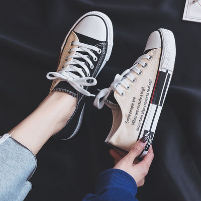 Γυναικεία μαθήτρια καθημερινά παπούτσια για τρέξιμο Σχεδιαστής μόδας Νεανικά γυναικεία πάνινα παπούτσια Γυναικεία παπούτσια από καουτσούκ καμβά Γυναικεία επίπεδη αθλητικά παπούτσια