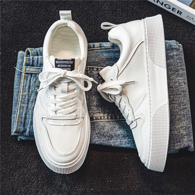 Vīriešu apavi Vasaras elpojoša sieta mīksta zole Mazi balti apavi Tendences pieaugums Sports Ikdienas galda apavi vīriešiem