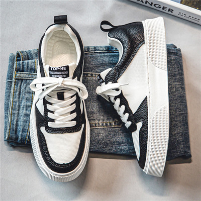 Vīriešu apavi Vasaras elpojoša sieta mīksta zole Mazi balti apavi Tendences pieaugums Sports Ikdienas galda apavi vīriešiem