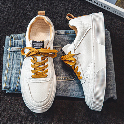 Vīriešu apavi Vasaras elpojoša sieta mīksta zole Mazi balti apavi Tendences pieaugums Sports Ikdienas galda apavi vīriešiem