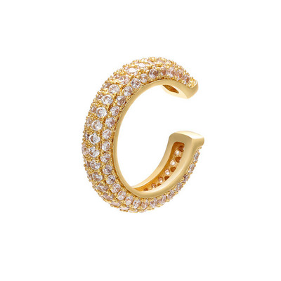 QMHJE 1 daļīgs ausu sprādze uz auskara aproces Rainbow CZ zelta sudraba krāsa auskaru rotaslietas Aretes bez caurduršanas zila, melna, caurspīdīga