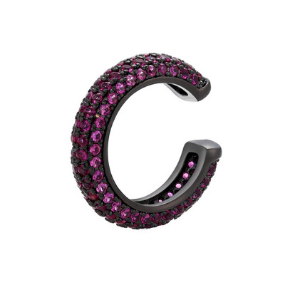 QMHJE 1 daļīgs ausu sprādze uz auskara aproces Rainbow CZ zelta sudraba krāsa auskaru rotaslietas Aretes bez caurduršanas zila, melna, caurspīdīga