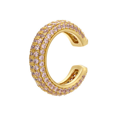 QMHJE 1 daļīgs ausu sprādze uz auskara aproces Rainbow CZ zelta sudraba krāsa auskaru rotaslietas Aretes bez caurduršanas zila, melna, caurspīdīga